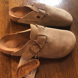 Birkenstock Boston Taupe Soft Footbed  size 39 Reg Fit